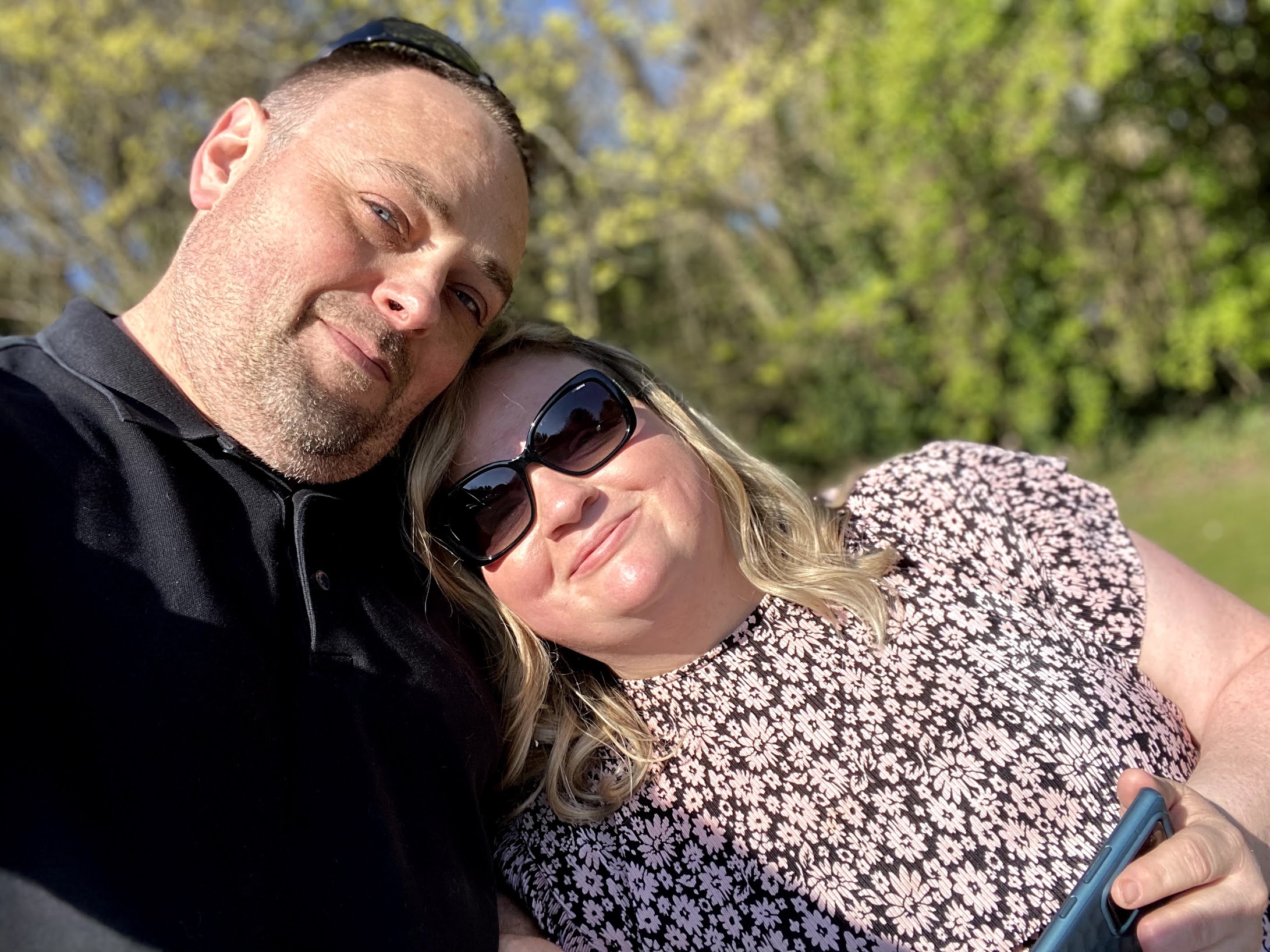 Joanna and Rob enjoying a sunny day together
